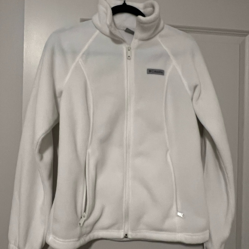 Ladies white Columbia jacket size medium